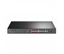 TP LINK 16 Port 10 1000 Mbps Plus 2 Ports Gigabit Rachmount Switch With 16 Ports PoePlus TL-SL1218P