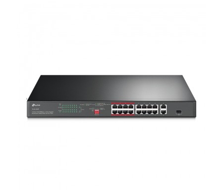 TP-LINK 16-PORT 10/1000 MBPS + 2 PORTS GIGABIT RACHMOUNT SWITCH WITH 16 PORTS P