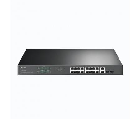TP-LINK Switch 18Ports GIGABIT Rackable avec 16Ports POE+2Ports RJ45 non PoE Gig