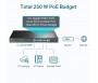 TP-LINK Switch 18Ports GIGABIT Rackable avec 16Ports POE+2Ports RJ45 non PoE Gig