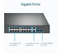 TP-LINK Switch 18Ports GIGABIT Rackable avec 16Ports POE+2Ports RJ45 non PoE Gig