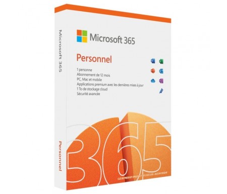 MICROSOFT OFFICE 365 PERSONNEL 1UTILISATEUR / 1 AN