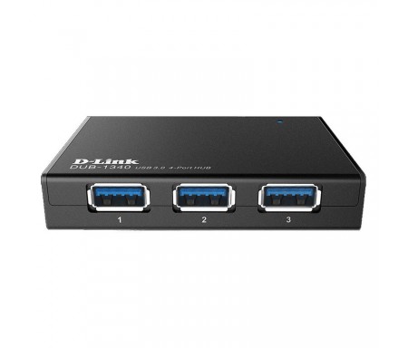HUB D-LINK 4 PORTS USB 3.0 SUPER SPEED NOIR (DUB-1340)