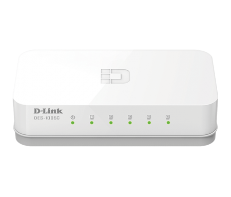 D Link 5 Ports 10/100 Base T Plastic