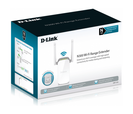 D LINK Wireless N300 Universal Range Extender Wall Plug Design 2 External Antennas With DAP-1325/EAU