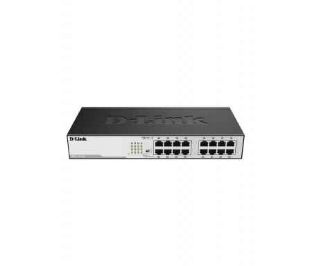 D Link 16 Port 10/100/1000Base T Unmanaged Green Desktop Gigabit Switch