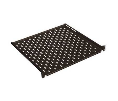 Plateau 19 1U Fixe Prof 600 Mm Char 50 Kg Noir (Se Fixe Sr Les 4 Montants)