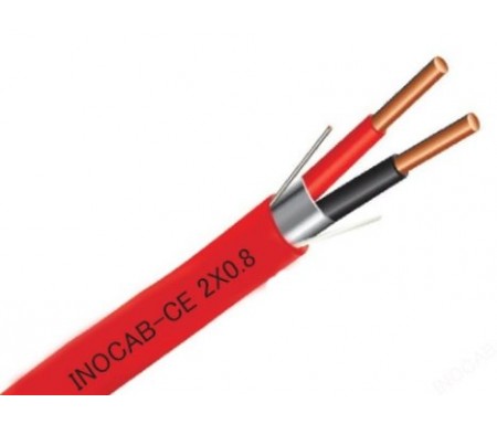 Cable Incendie Resistant Au Feu 2P X 0 8 Rouge