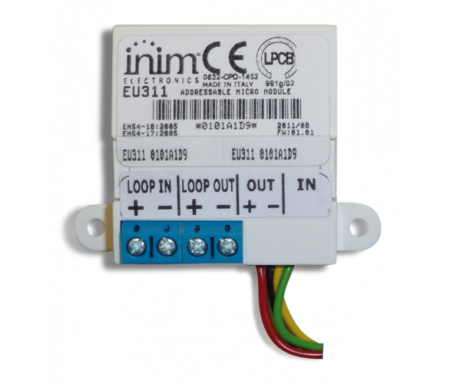 INIM Micro Module Adressable Enea Convertisseur Con Adr 1Entree Plus1 Sortie Micro Module