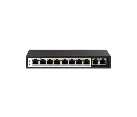 D Link 10 Port 10 100Base T Unmanaged Long Range 250C1 C29M PoePlus Surveillance Switch 8 DES-F1010P-E/E
