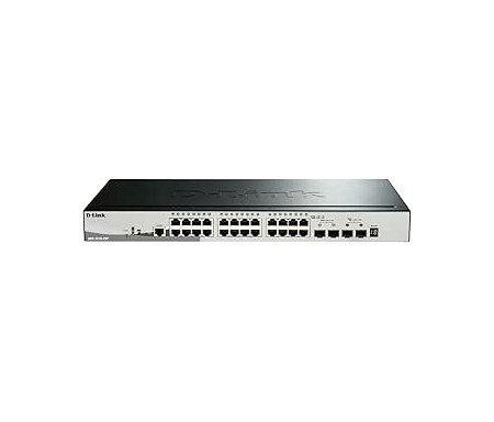 D Link 24 Ports 10 100 1000Base T Poe Gigabit Smart Pro Switch 2 Sfp Ports 2 X 10G SfpPl DGS-1510-28P