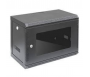 D Link 6U 600*600Mm Wall Mount Rack With Glass Door NWR-6U-6060-BL-GL