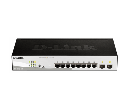D-LINK SWITCH 10-PORT GIGABIT SMART MANAGED POE DGS-1210-10P