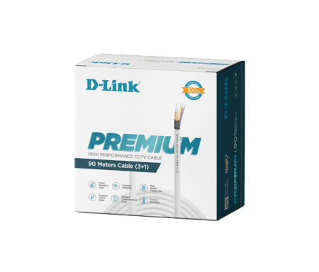 D Link Cctv Coaxial Cable Rg59Plus3 Power DCC-WHI-90