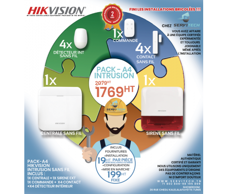pack A1 Hikvision intrusion sans fil