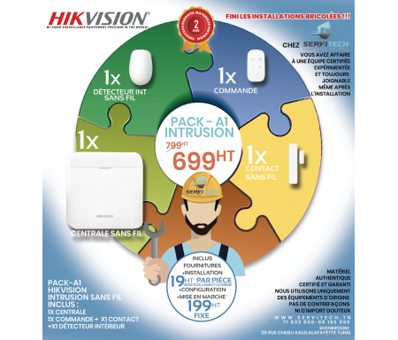 pack A1 Hikvision intrusion sans fil