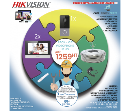 PACK - Vi2 HikVision VIDEOPHONE IP HD