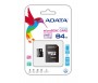 Carte Mémoire ADATA MICRO SDHC 64GB CLASS 10 avec Adaptateur